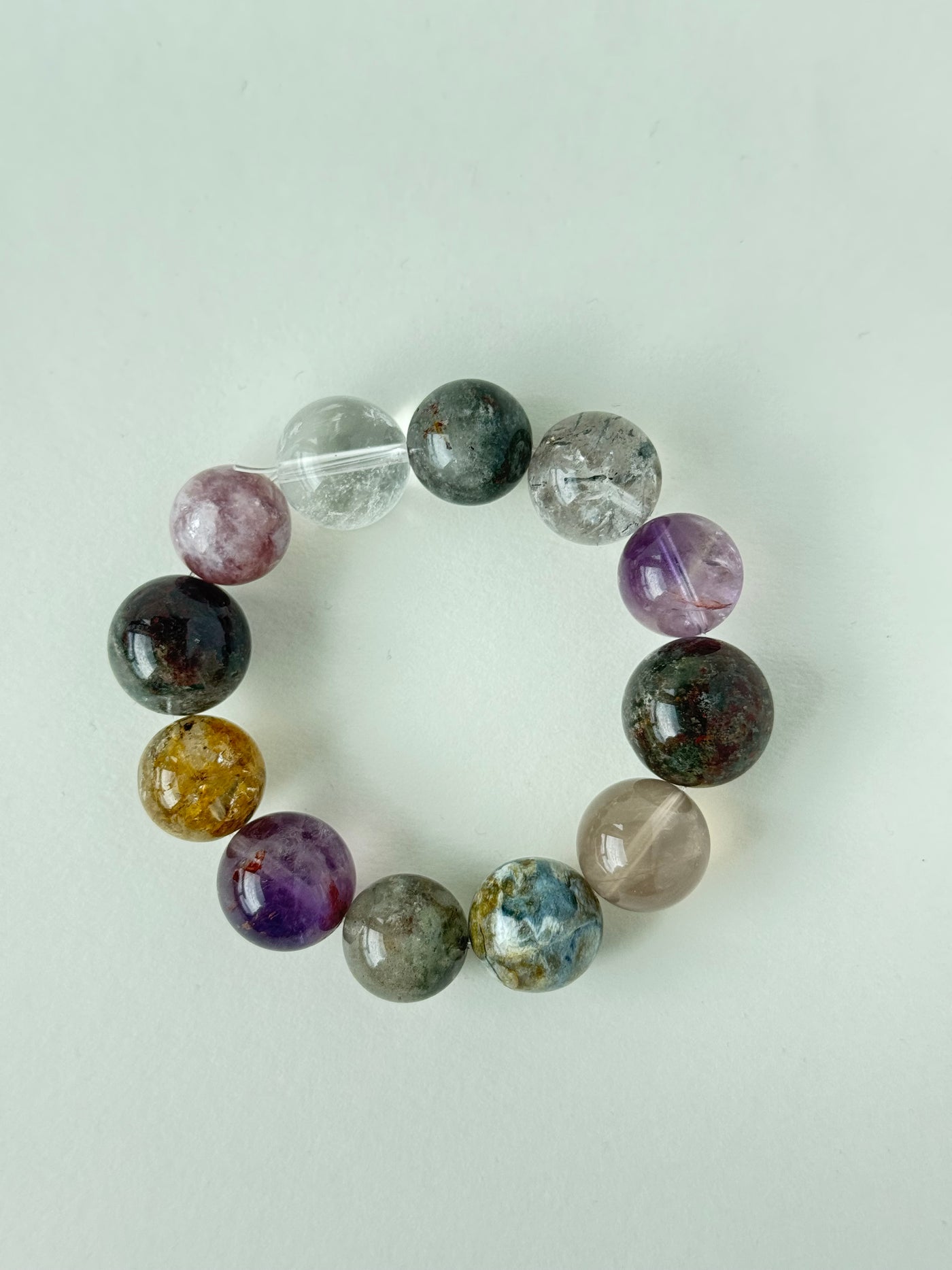 OSTONE Purple Blue Natural Crystal Bracelet 01 product image 1