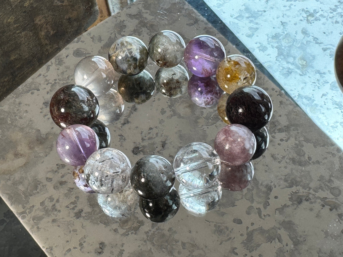 OSTONE Purple Blue Natural Crystal Bracelet 01 product image 2