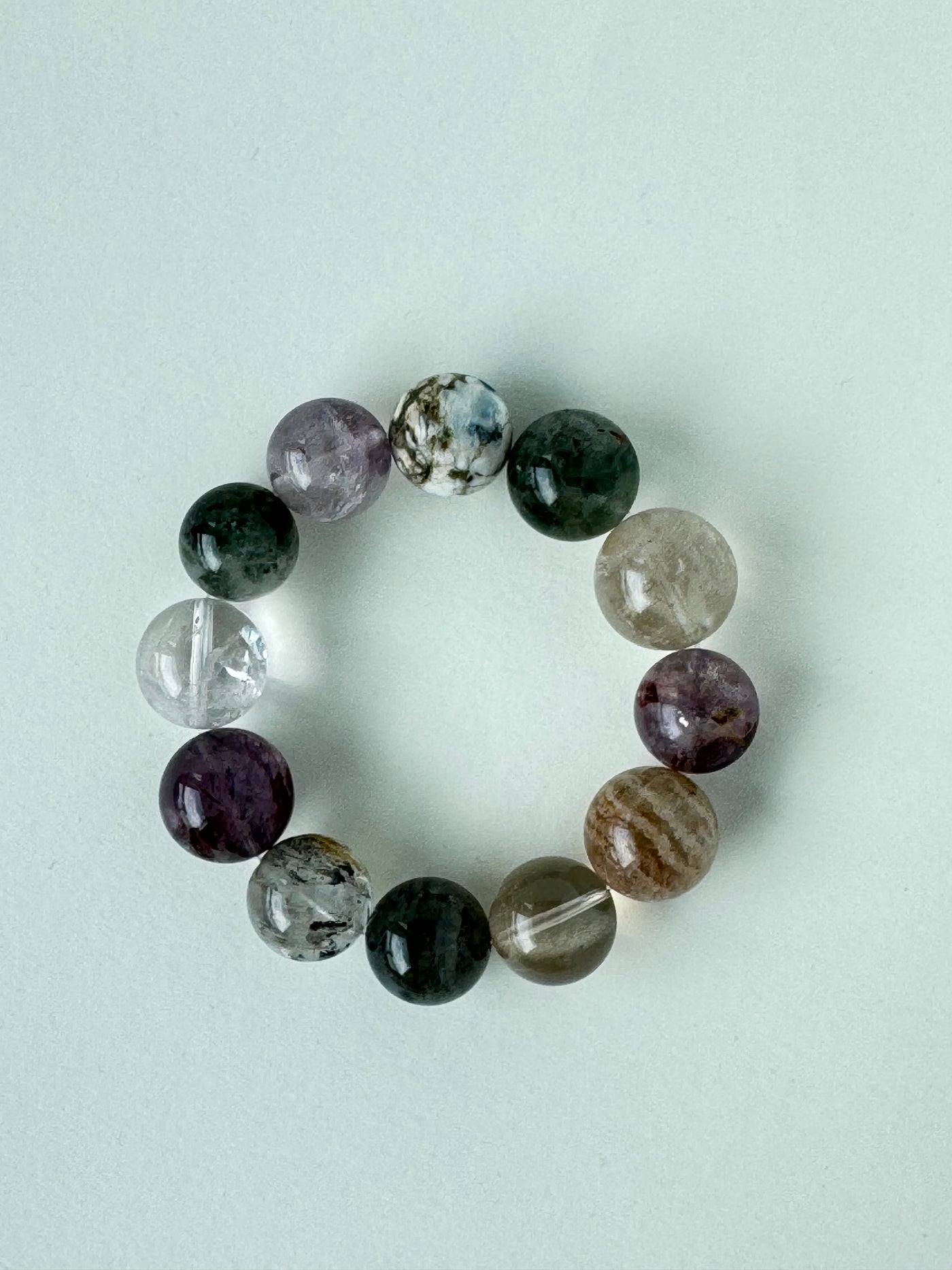 OSTONE Purple Blue Natural Crystal Bracelet 02 product image 1