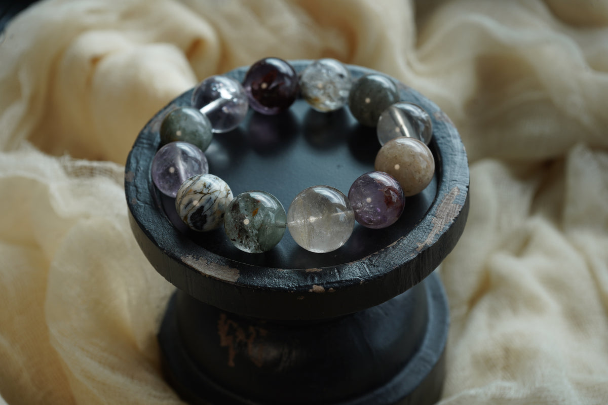 OSTONE Purple Blue Natural Crystal Bracelet 02 product image 4