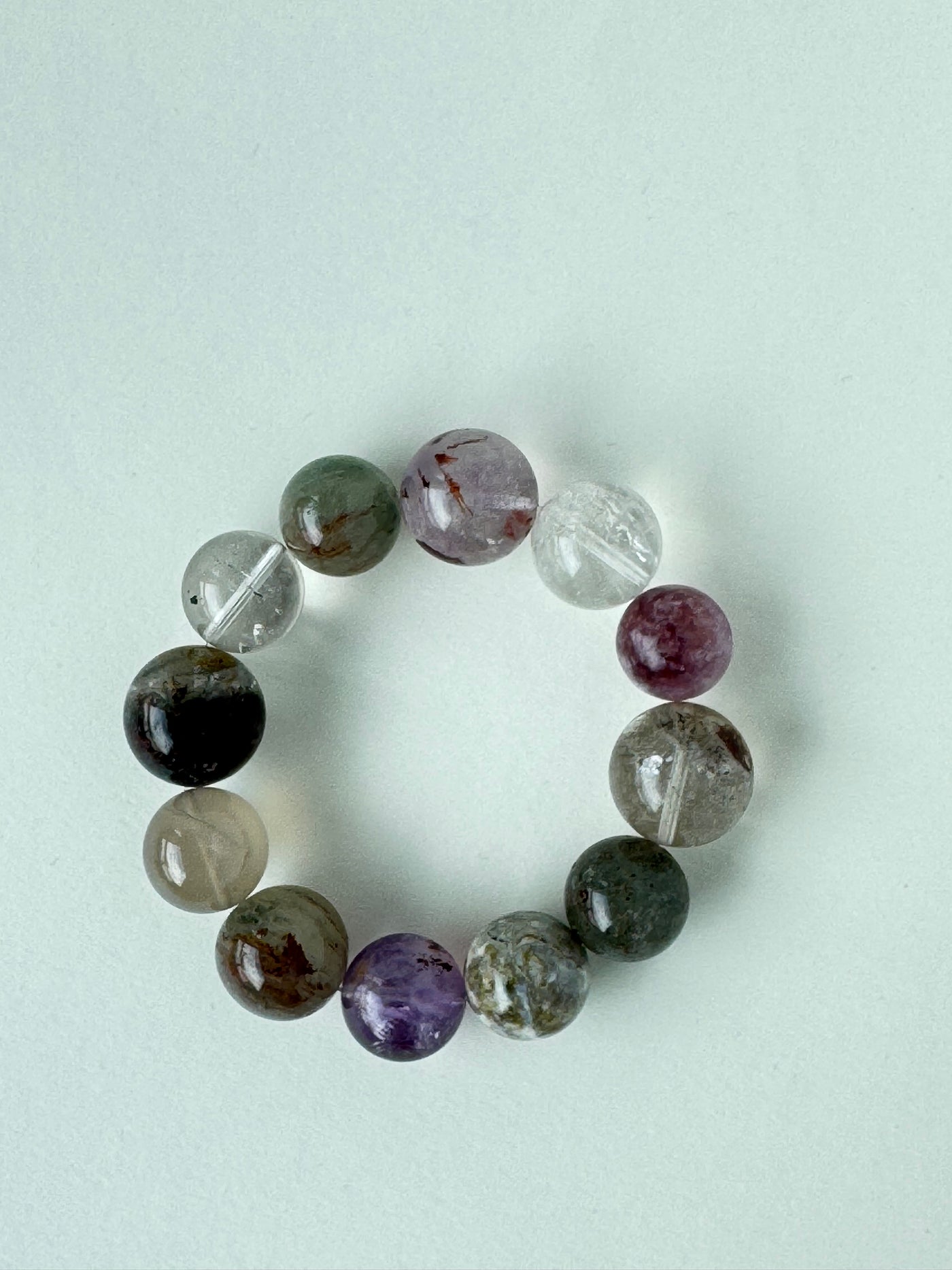 OSTONE Purple Blue Natural Crystal Bracelet 03 product image 1