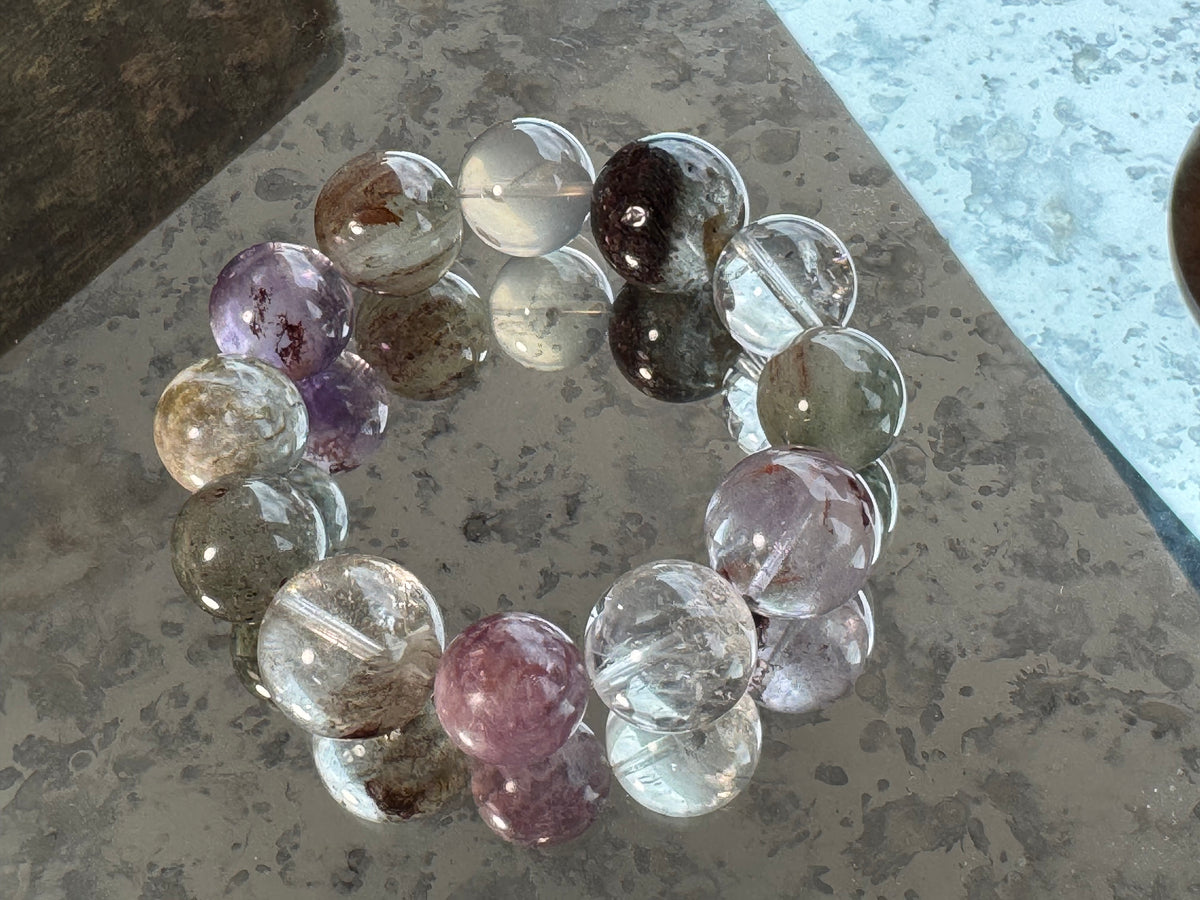 OSTONE Purple Blue Natural Crystal Bracelet 03 product image 2