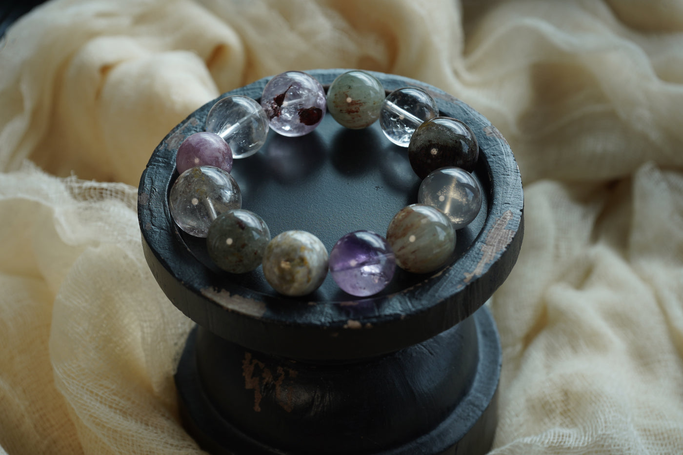 OSTONE Purple Blue Natural Crystal Bracelet 03 product image 4