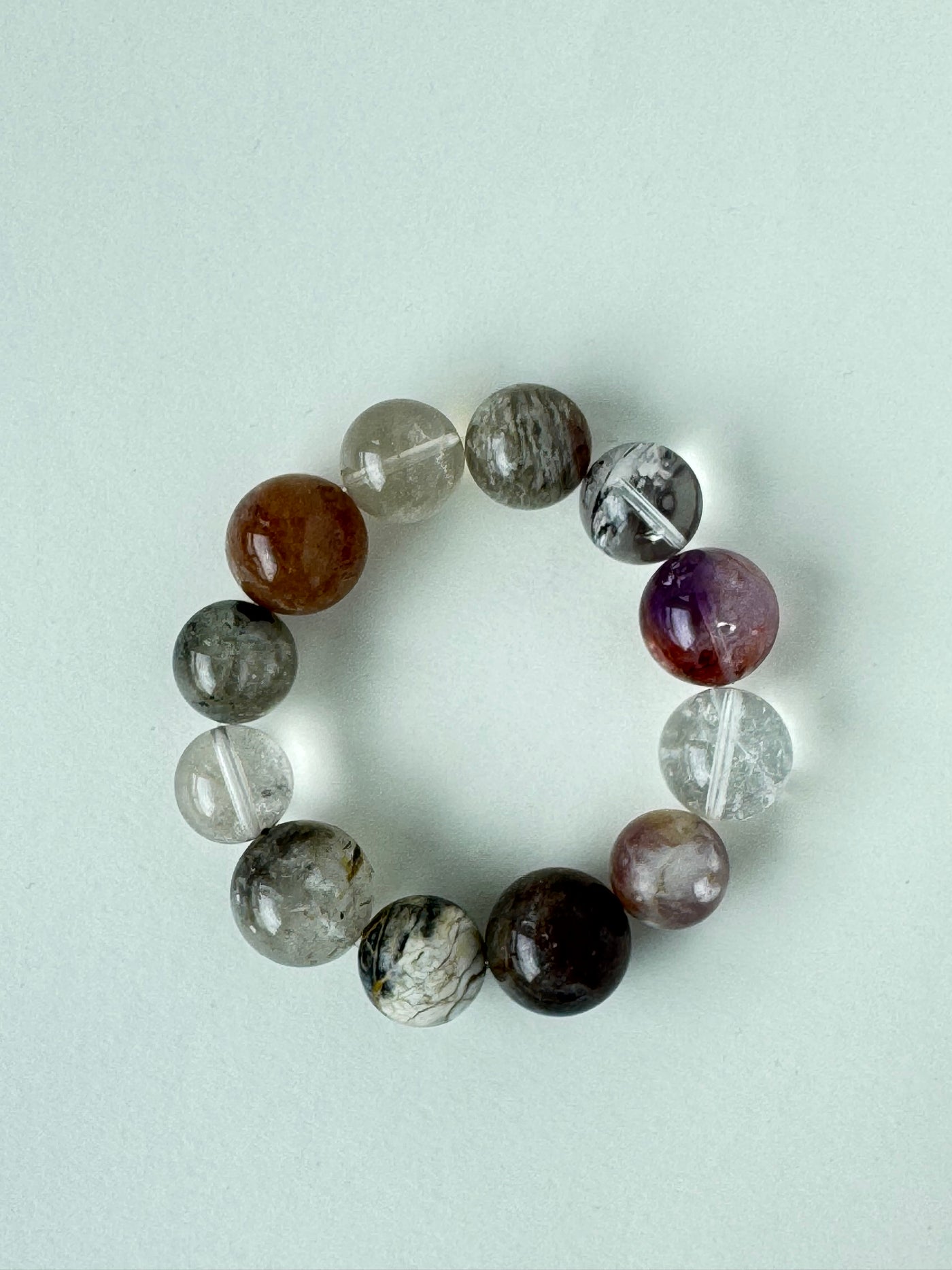 OSTONE Purple Blue Natural Crystal Bracelet 04 product image 1