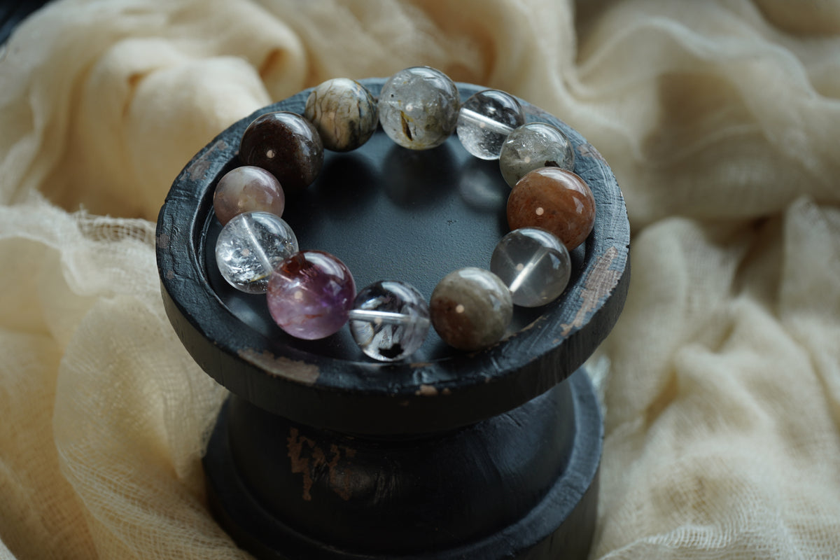 OSTONE Purple Blue Natural Crystal Bracelet 04 product image 4