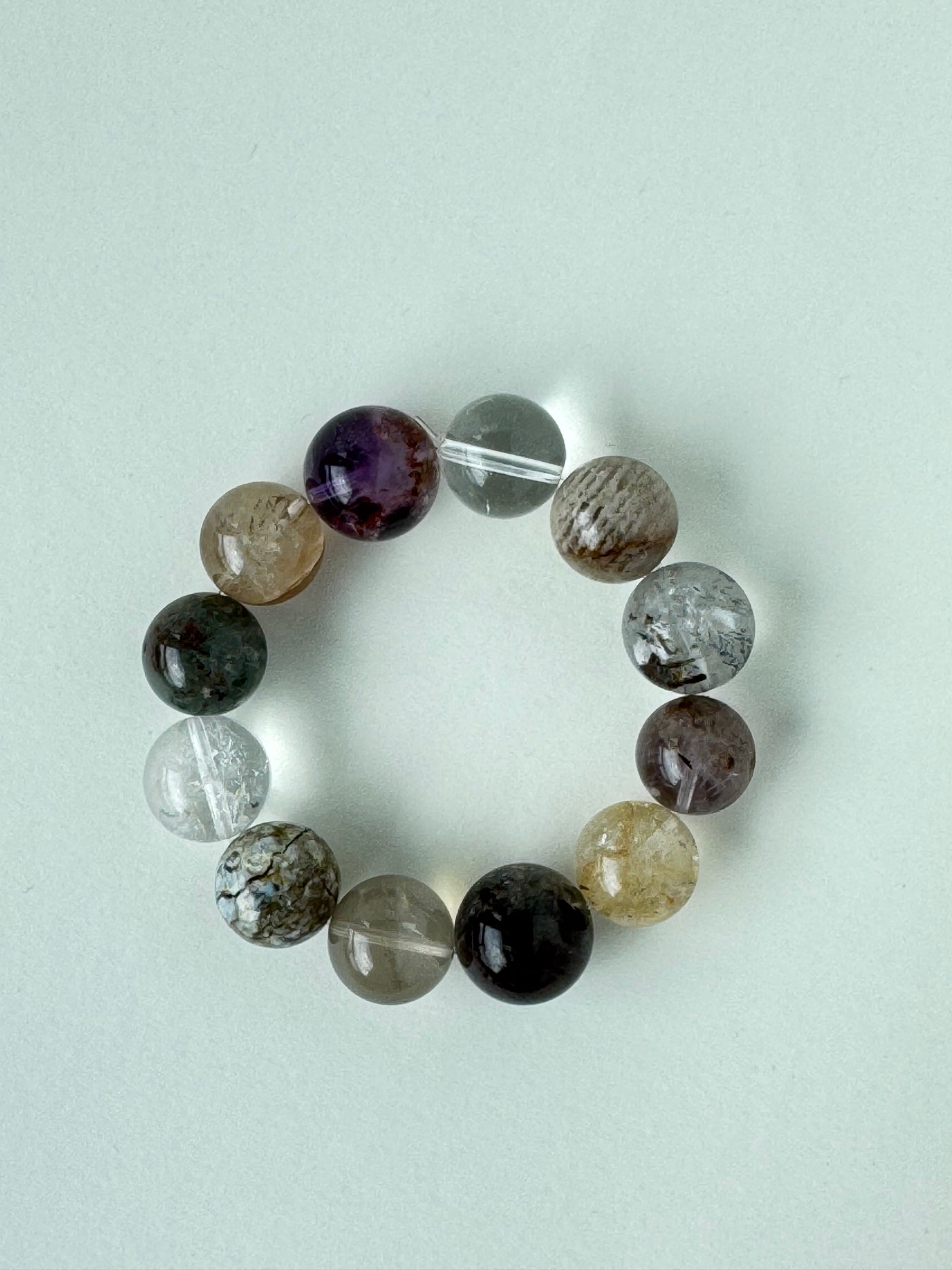 OSTONE Purple Blue Natural Crystal Bracelet 05 product image 1