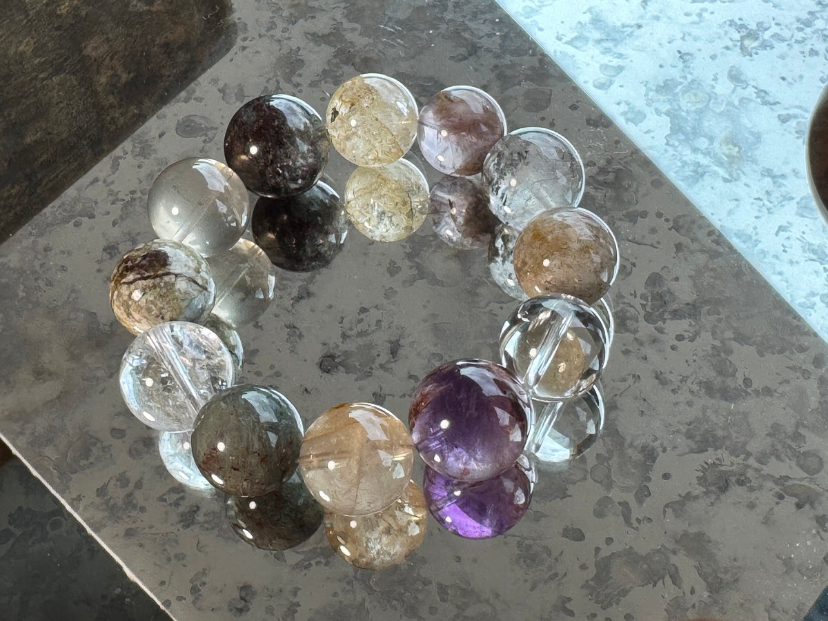 OSTONE Purple Blue Natural Crystal Bracelet 05 product image 2