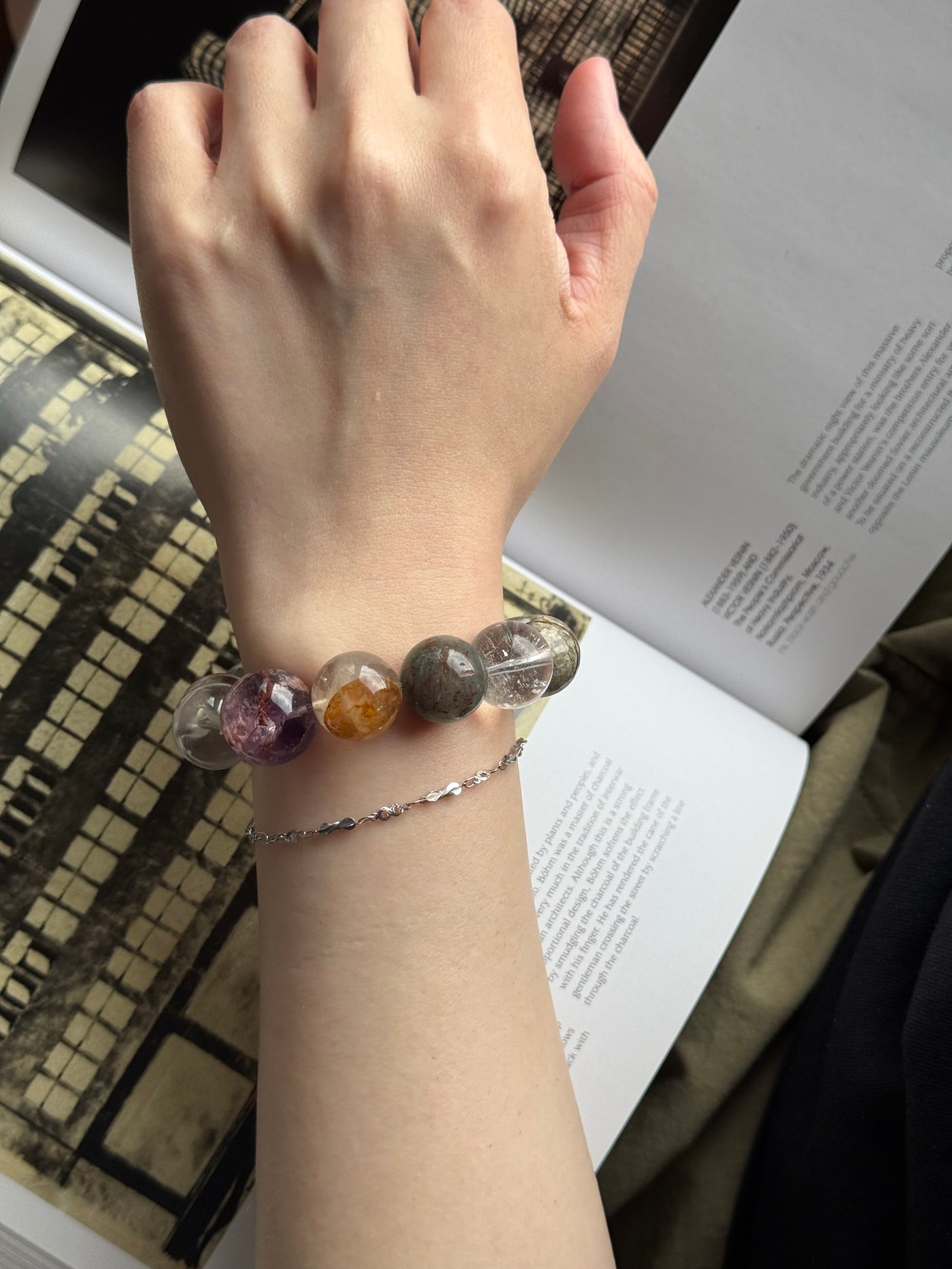 OSTONE Purple Blue Natural Crystal Bracelet 05 product image 3