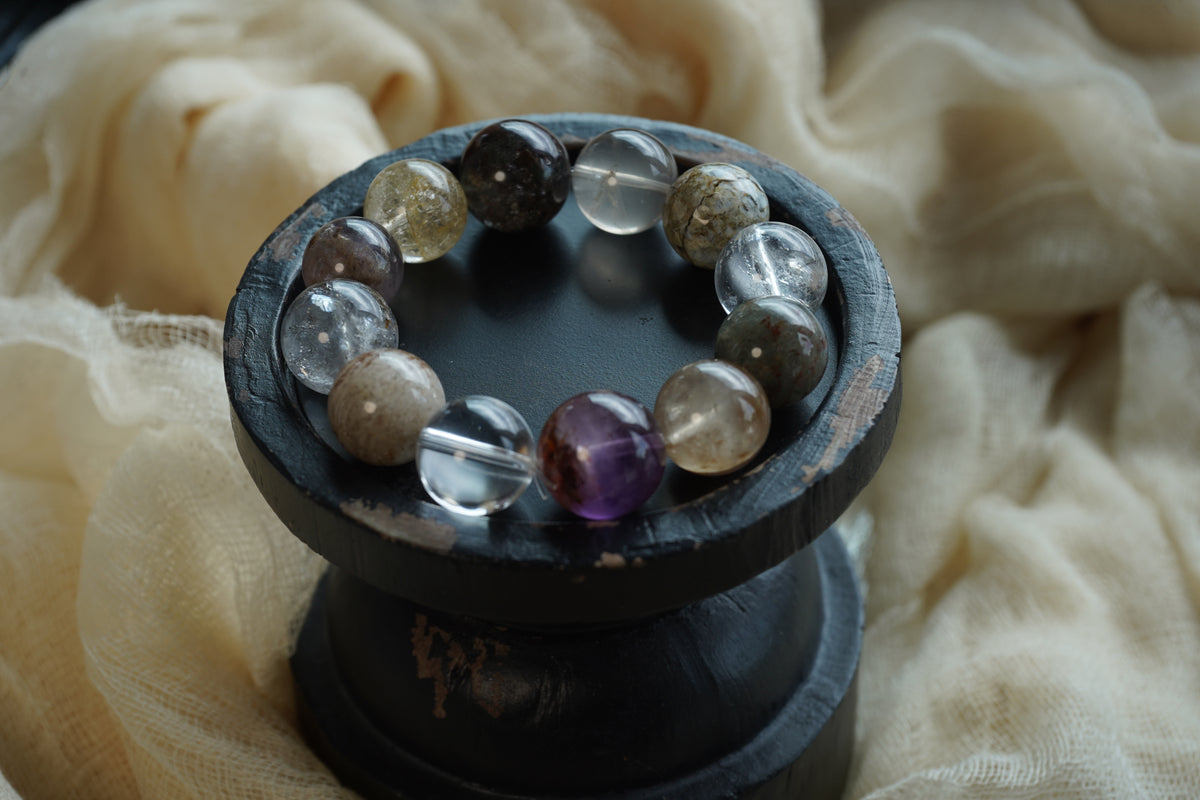 OSTONE Purple Blue Natural Crystal Bracelet 05 product image 4