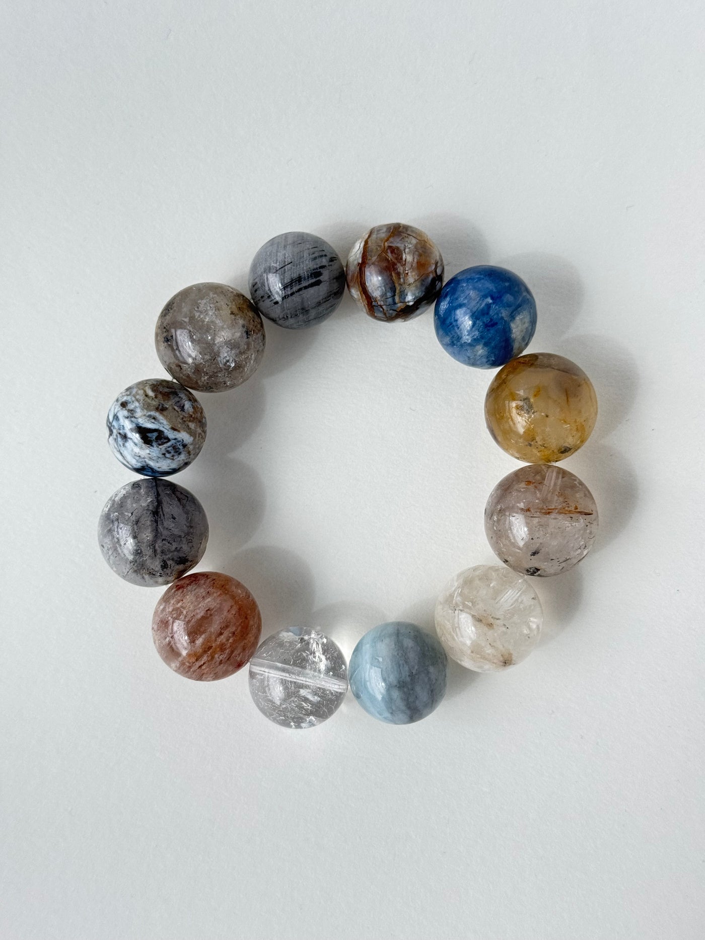 OSTONE Purple Blue Natural Crystal Bracelet 07 product image 1