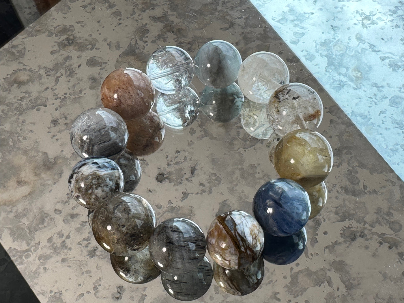 OSTONE Purple Blue Natural Crystal Bracelet 07 product image 2