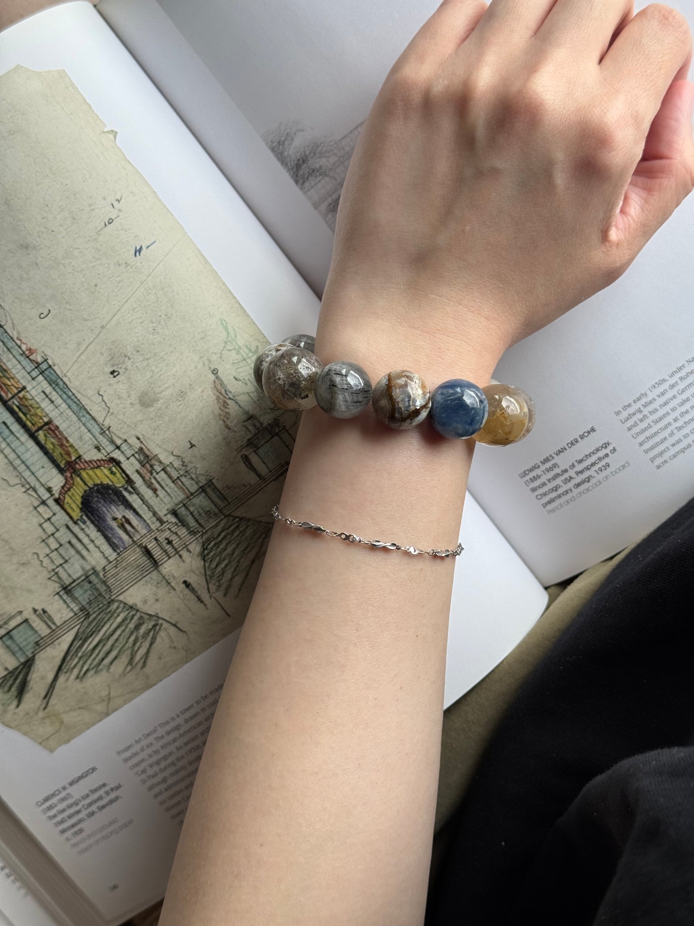 OSTONE Purple Blue Natural Crystal Bracelet 07 product image 3
