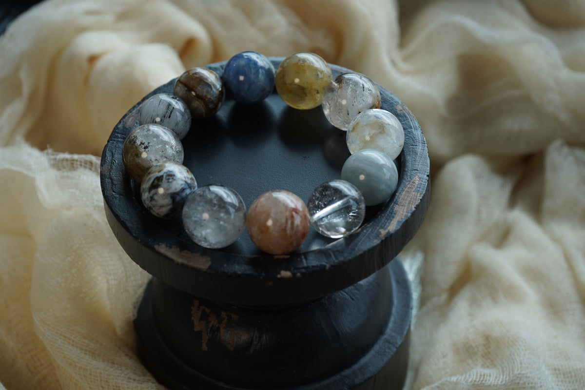 OSTONE Purple Blue Natural Crystal Bracelet 07 product image 4