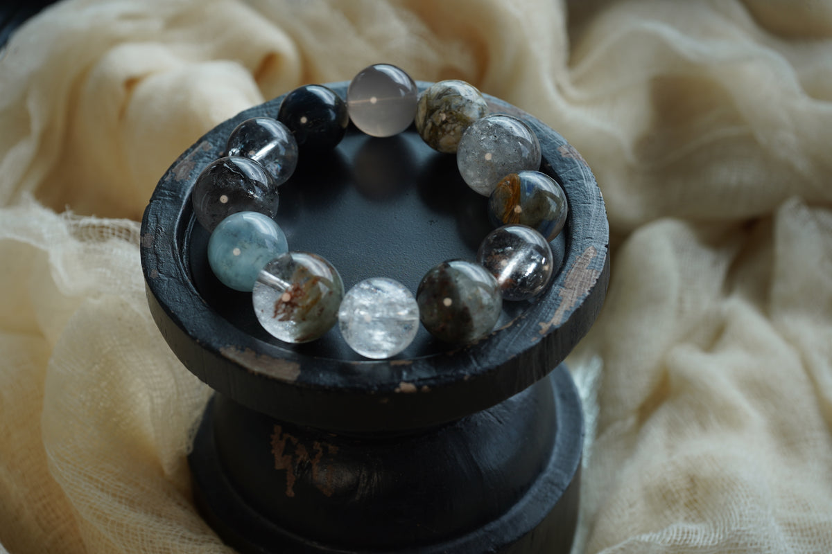 OSTONE Purple Blue Natural Crystal Bracelet 08 product image 4