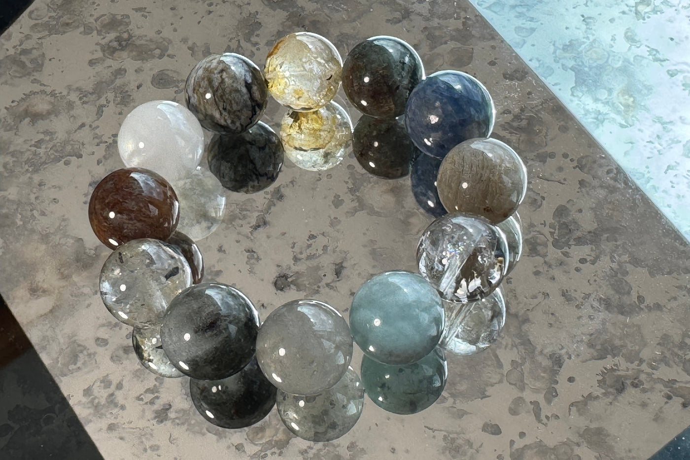 OSTONE Purple Blue Natural Crystal Bracelet 09 product image 2