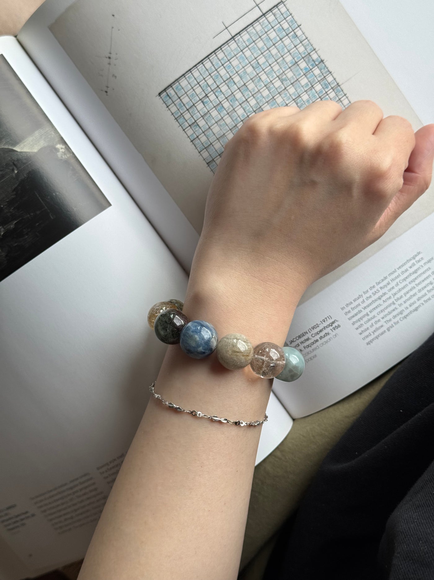 OSTONE Purple Blue Natural Crystal Bracelet 09 product image 3
