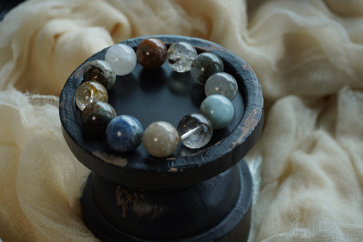 OSTONE Purple Blue Natural Crystal Bracelet 09 product image 4