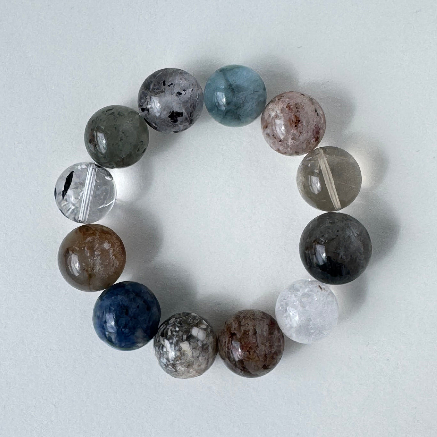 OSTONE Purple Blue Natural Crystal Bracelet 10 product image 1