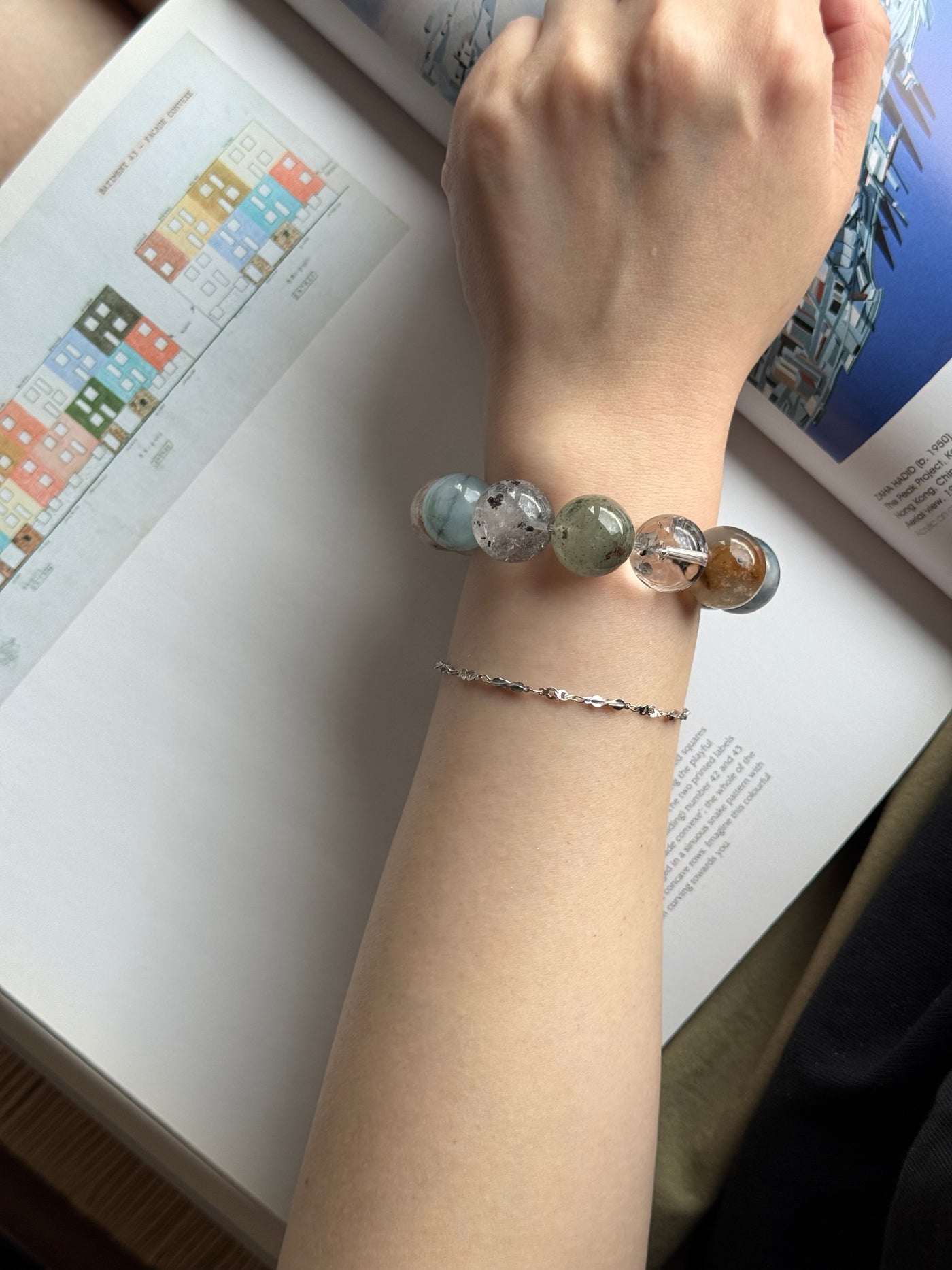 OSTONE Purple Blue Natural Crystal Bracelet 10 product image 3